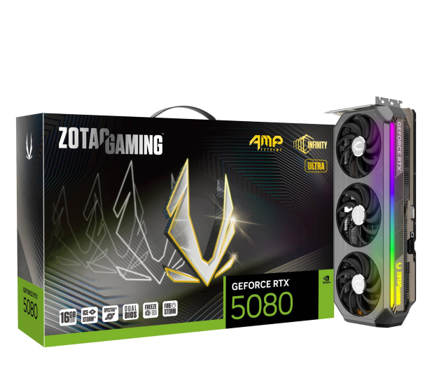 ZOTAC GeForce RTX 5080 AMP Extreme Infinity Ultra 16GB GDDR7 DLSS4 - 1330979 - zdjęcie